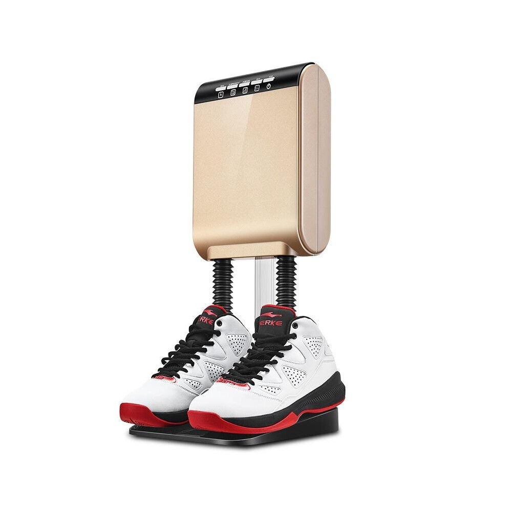 (Gold) 190W Intelligent Electric Shoe Dryer Anion Ozone Sterilizer Telescopic UV Disinfection Household Timing