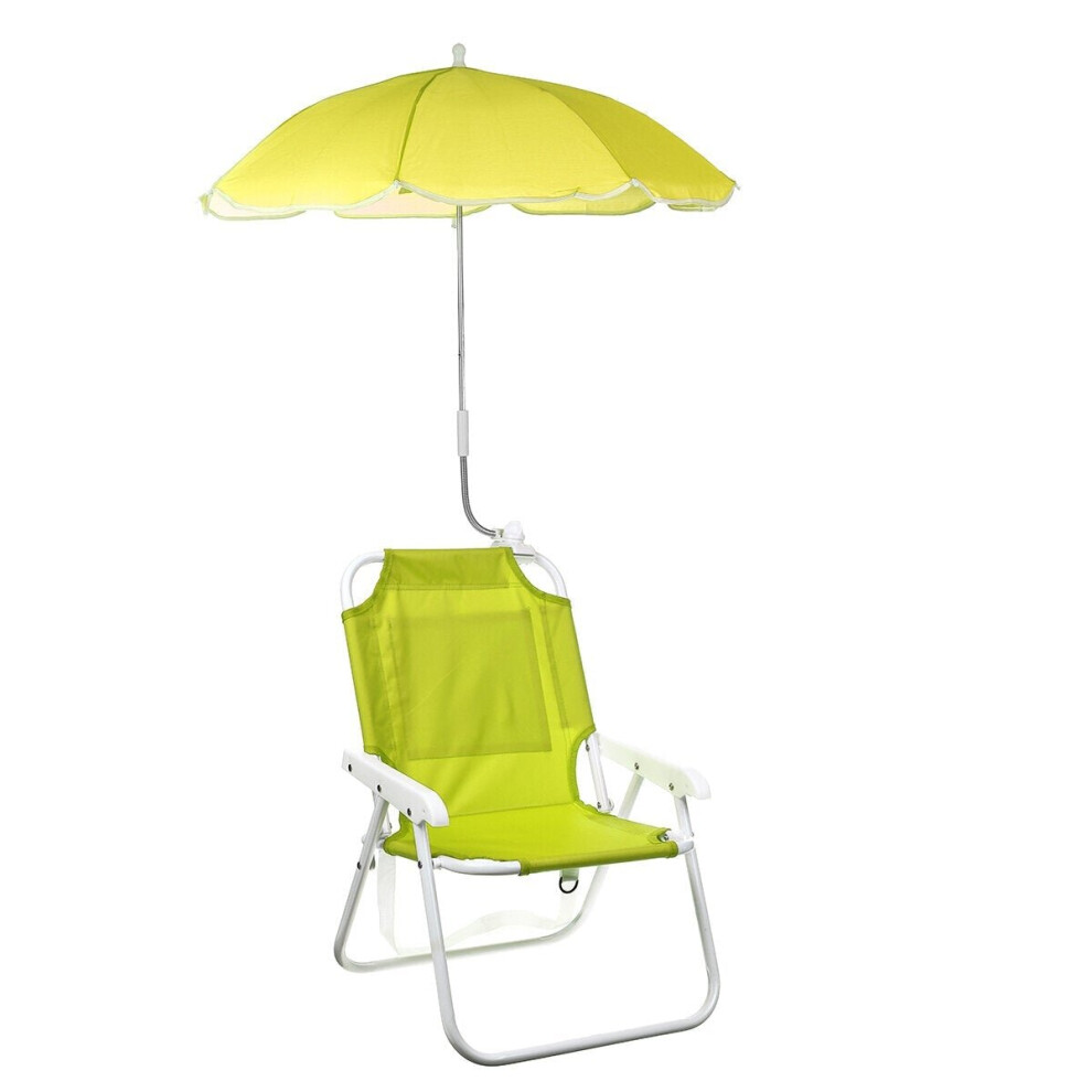 (Type C) Outdoor Child Beach Chair Folding Chair with Umbrella and behind pocket