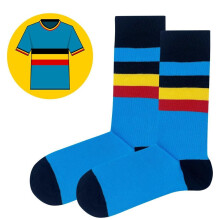 SicSocks Belgium Away Iconic Light Blue Retro Football Shirt Socks UK Size 7-11