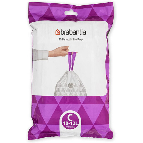 Brabantia Σακούλες απορριμμάτων Brabantia PerfectFit (Μέγεθος C/2.6-3.2 Γαλόνια) με Χερούλια