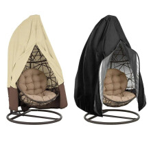 (beige) Egg Chair Waterproof Terrace Chair Cover