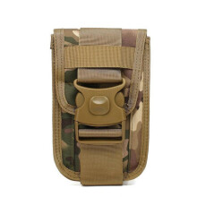 (CP) Tactical Waist Pack Shockproof Double Phone Pouch Wallet Card Hand Bag Gun Accessory for Camping