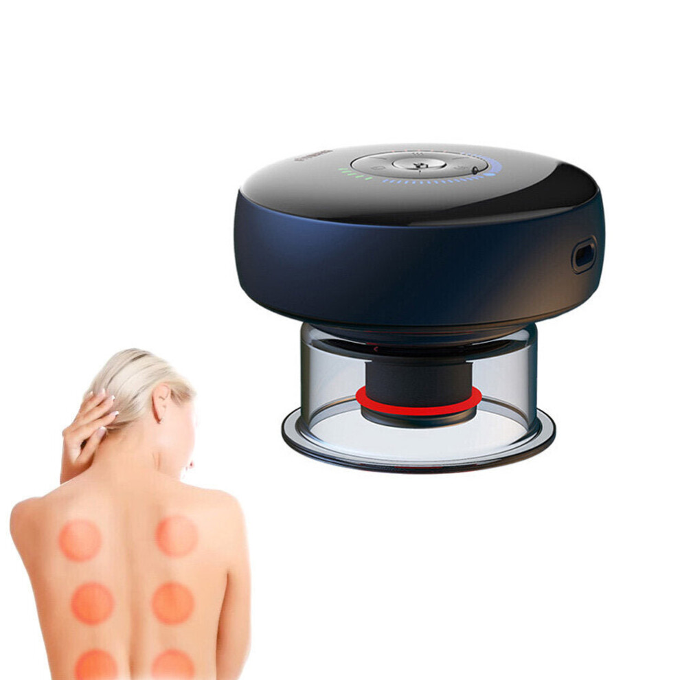 Greenzech Blue Fitdash Electric Cupping Therapy Massager Anti Cellulite Magnet Guasha Usb Rechargeable Body Device Electromagnetic Wave Massager