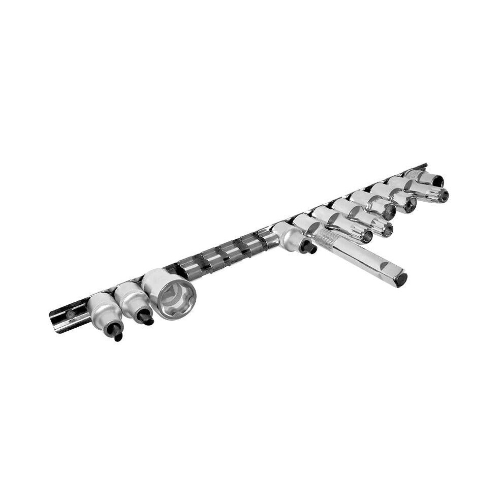 1/2 Inch Mountable Socket Organizer Rail Holder Stainless Steel Clips Tools 3654659275004