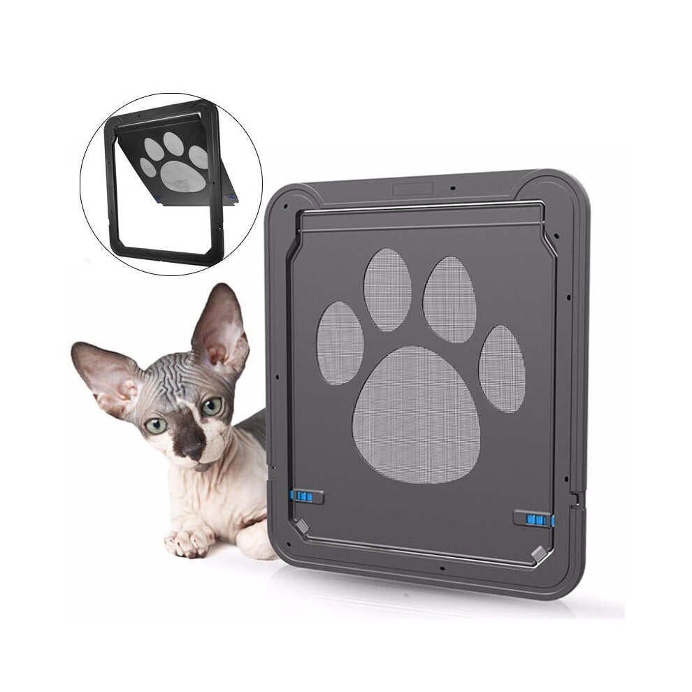 37*42cm Large Medium Dog Cat Pet Door Screen Window ABS Magnetic Auto Lock Flaps