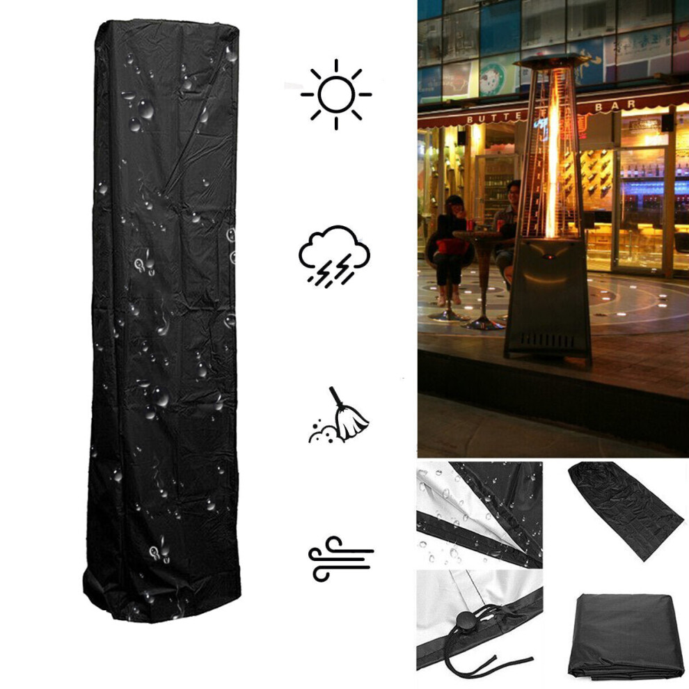 221cm Patio Heater Cover Waterproof Dustproof Stand-Up Heater Protector Outdoor Garden