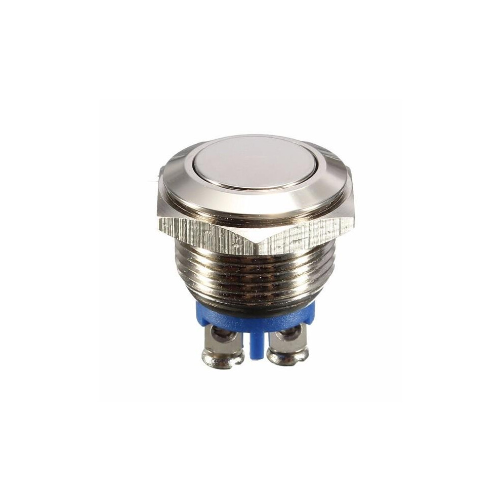 3A 250VAC 16mm Start Horn Button Metal Waterproof Push Button Switch Nickel Brass Button