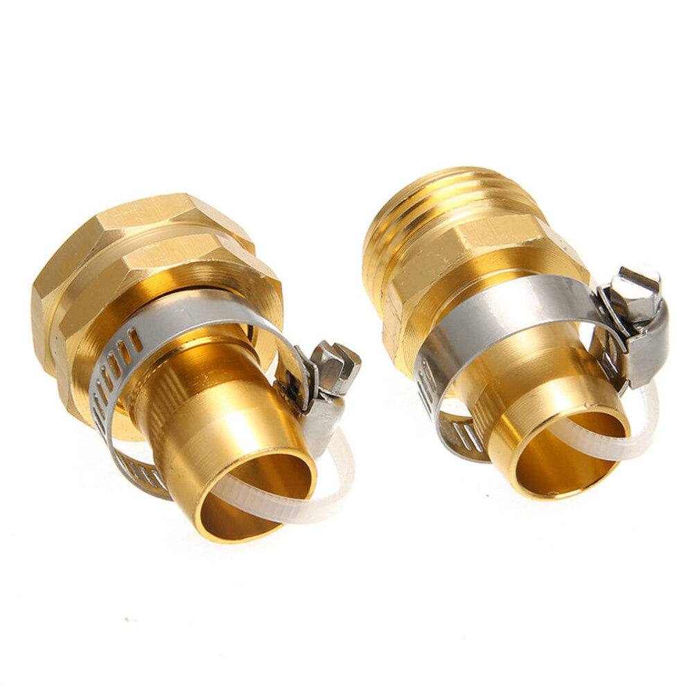 (Male Female Connector Set) 3/4 Male Female Connector Set Garden Hose Repair Mender Kit Hose Connectors Water Hose Pipe Fittings Copper Joint