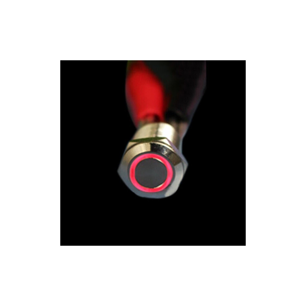 (Red) 3V 12mm Momentary Push Button Switch LED Switch Waterproof Switch