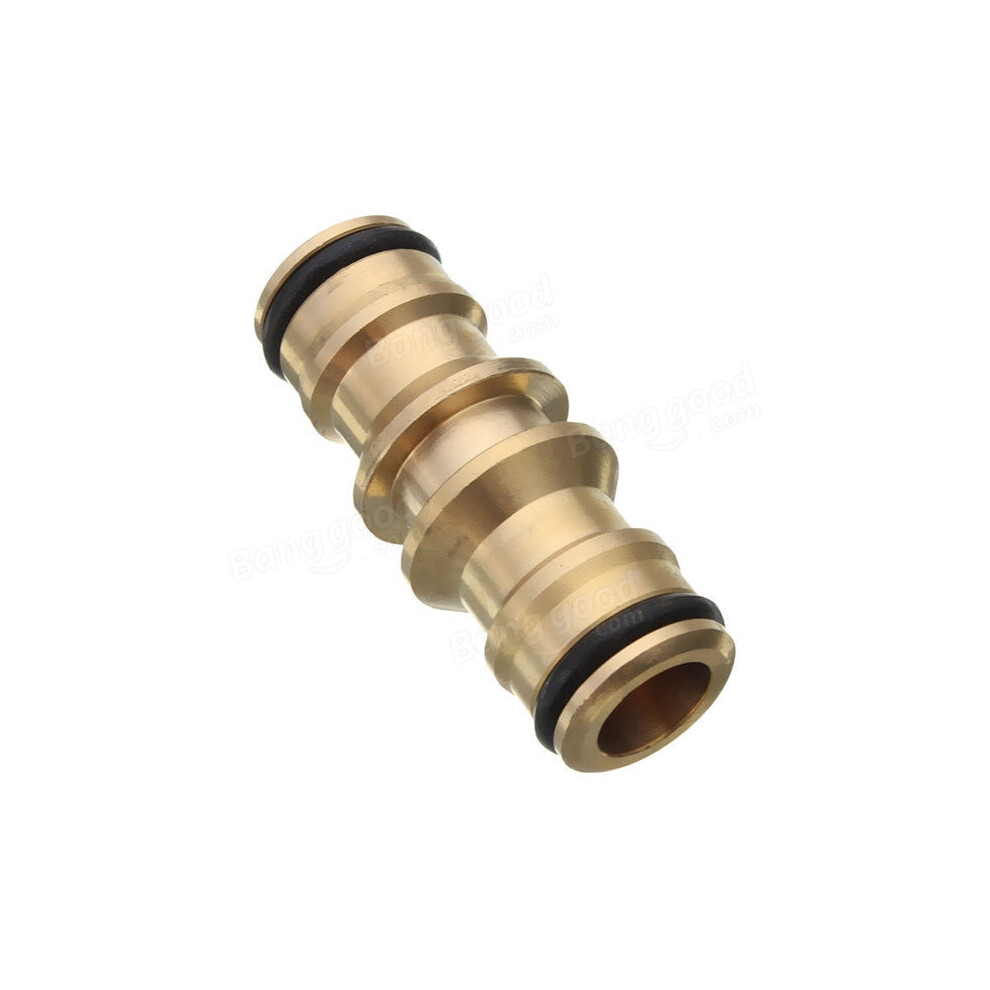 Brass Two-way Quick Joint Hose Connector Fitting For Wash Car Pipe Garden Water Hose