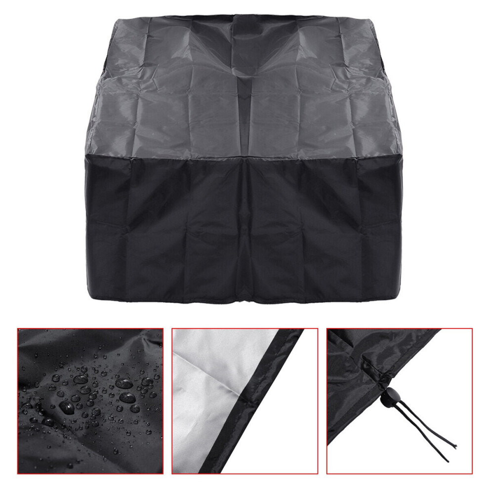 (Type A) 34/40 inch Square Gas Fire Cover Waterproof Anti-UV Heavy Duty Fire Pit Protector for Patio Garden Camping Water-resist Covers