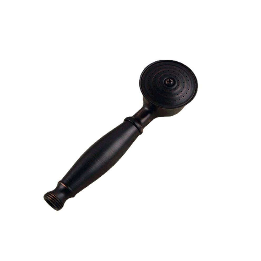 (Dark Bronze) G1/2 Antique Copper Handheld Faucet Shower Head Spraying High Pressure w/ Flexible 1.5m Hose for Bathroom