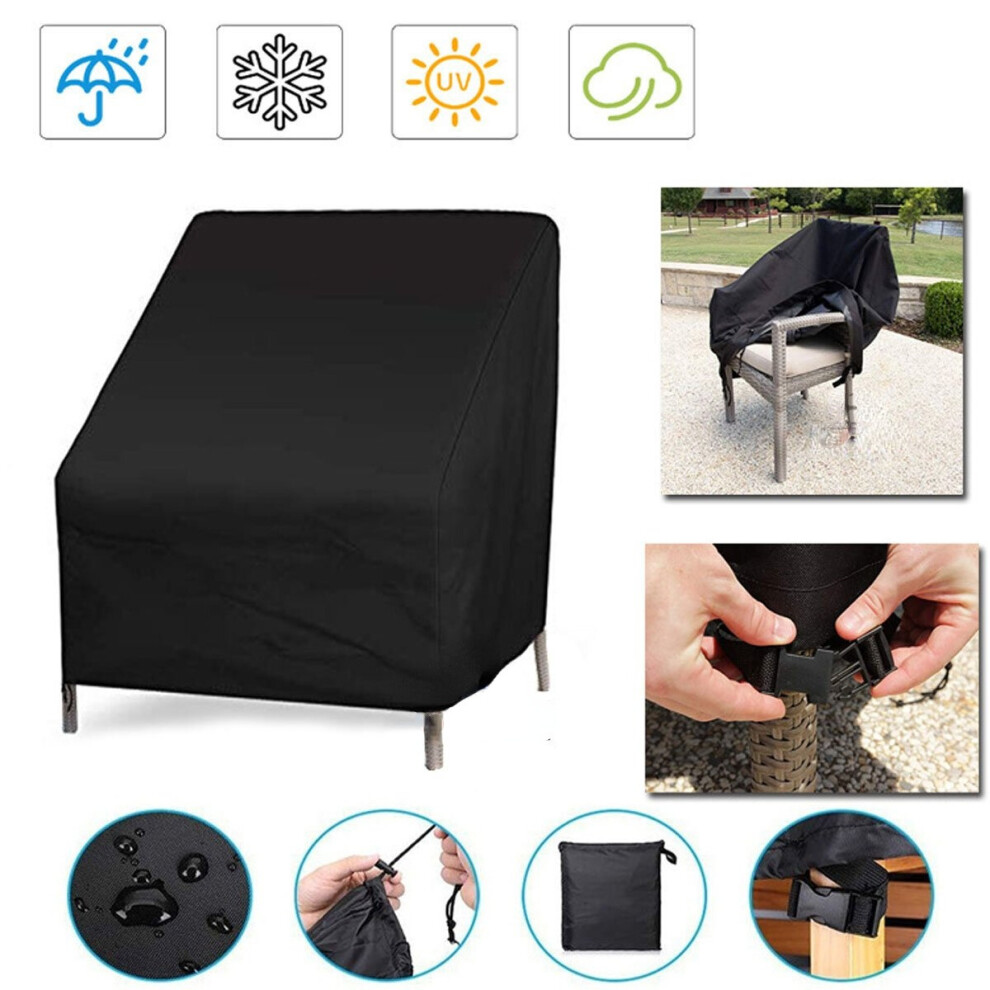 (65x65x80/120cm) Oxford Cloth Furniture Dustproof Chair Cover For Rattan Table Cube Chair Sofa Waterproof Garden Outdoor Patio Protective Cover