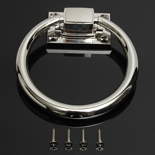Stainless Steel Knocker Pulls Handle Pull Rings Shiny Silver for Wooden Door Chair 2