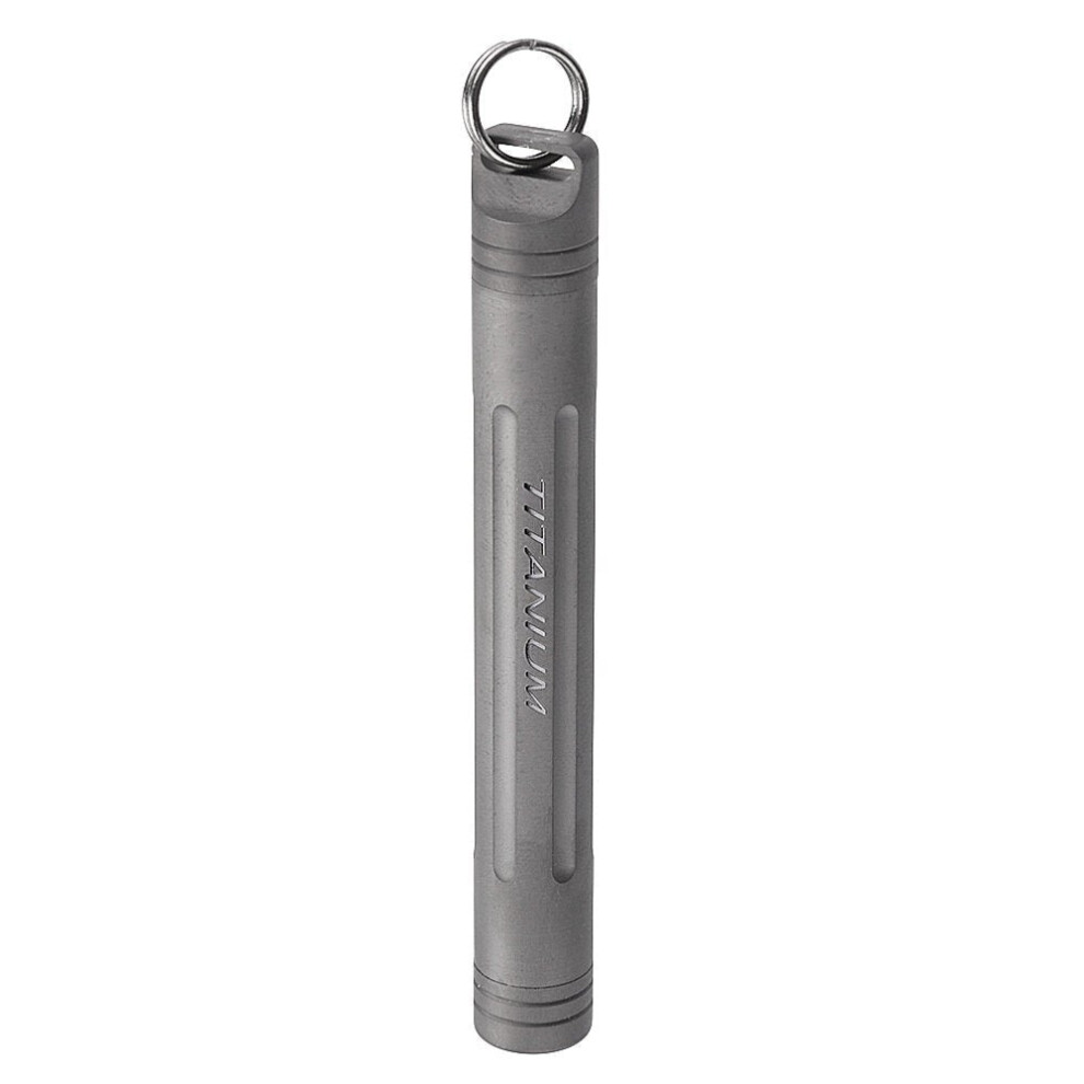 Greenzech Silver (Silver) Titanium Emergency Edc Storage Box Lightweight Survival Case Capsule Pill Holder