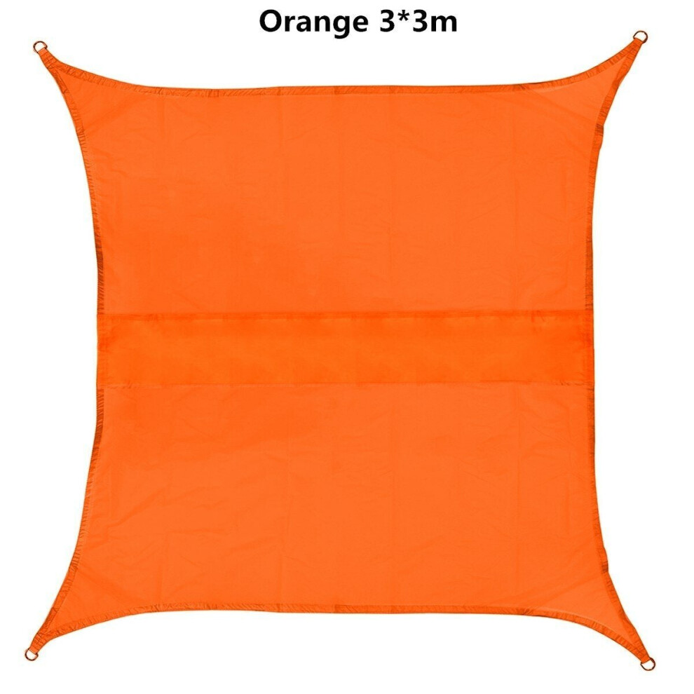 (Orange) Triangle Outdoor Shade Sail Patio Suncreen Awning Garden Sun Canopy 98% UV Block