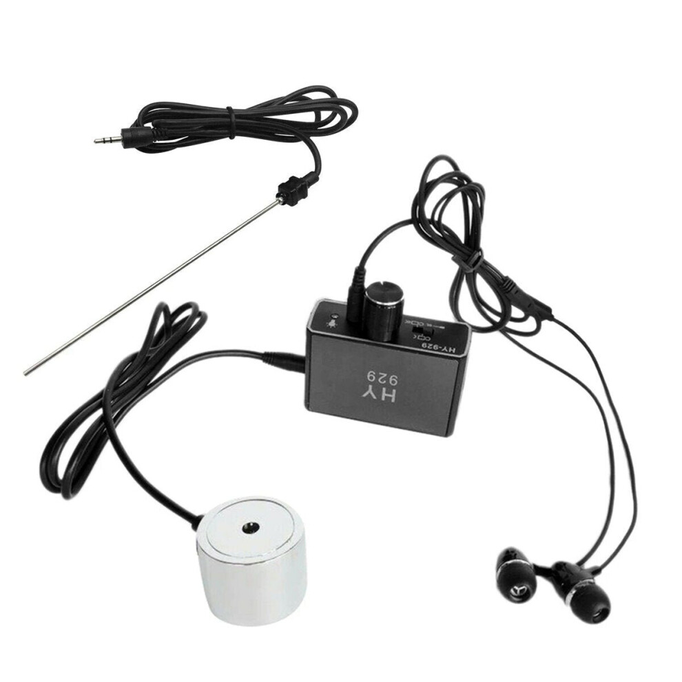 (Eu Plug) Water Pipe Tube Leakage Monitor Tester Kit With Dual Probes Earphone High Sensitivity Water Pipeline Locator Accessory Kit 3654659451118