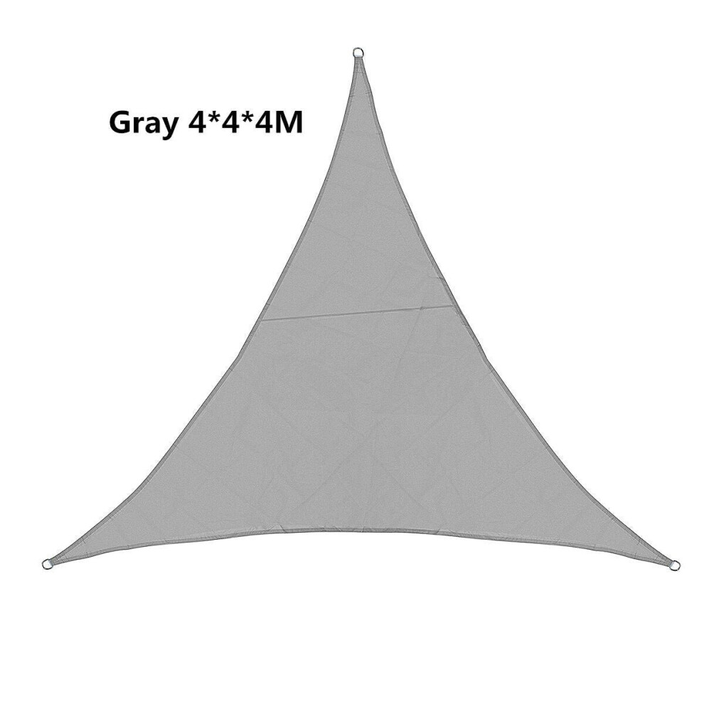 (Grey) Sun Shade Sail Waterproof 420D Oxford Polyester Canopy Cover Awning Outdoor Anti-UV Protection