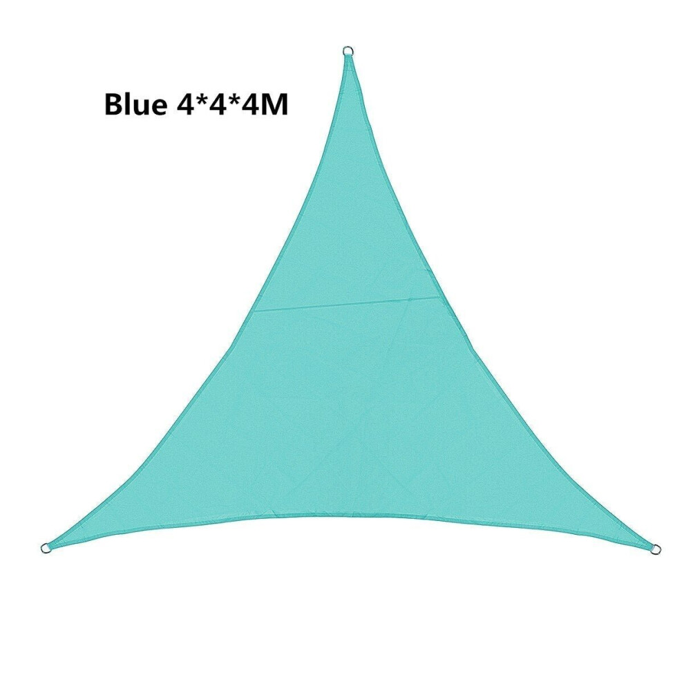 (Blue) Sun Shade Sail Waterproof 420D Oxford Polyester Canopy Cover Awning Outdoor Anti-UV Protection