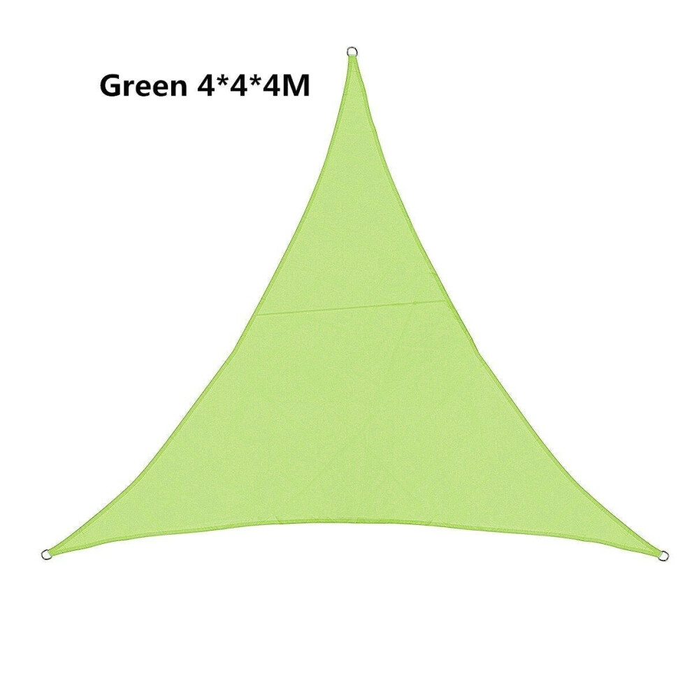 (Green) Sun Shade Sail Waterproof 420D Oxford Polyester Canopy Cover Awning Outdoor Anti-UV Protection