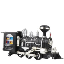 (Style A) Classical Electric Smart Steam Classical Locomotive Freight Remote Control Train DIY Assemble Model Toy for Kids Gift