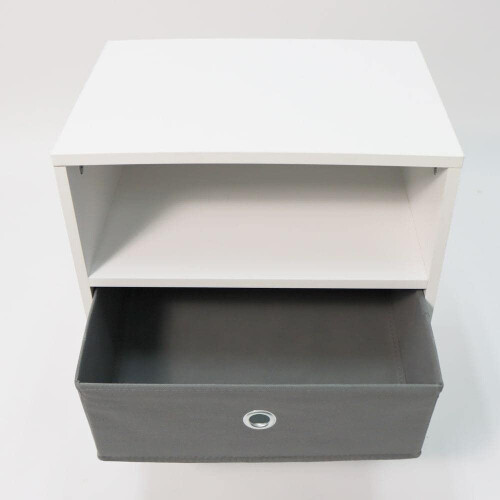 Spot On Dealz 2 Tier storage unit with 1 Woven Grey  Basket G-0442 2
