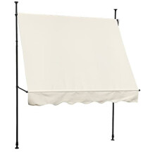 (Beige, 200X150) EVRE Waterproof  Awning/shade + adjustment handle