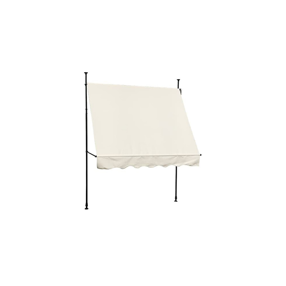 (Beige, 200X150) EVRE Waterproof  Awning/shade + adjustment handle