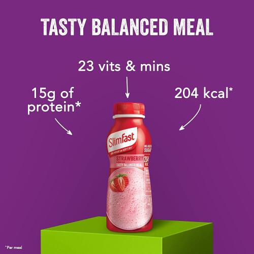 SlimFast SlimFast Ready To Drink Strawberry Flavour Shake, 6 x 325ml 2