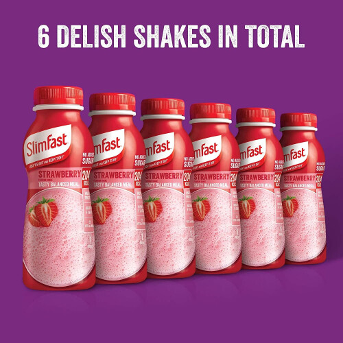 SlimFast SlimFast Ready To Drink Strawberry Flavour Shake, 6 x 325ml 1
