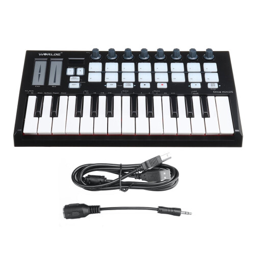 Orca Mini25 Portable 25-Key USB MIDI Keyboard Controller 2
