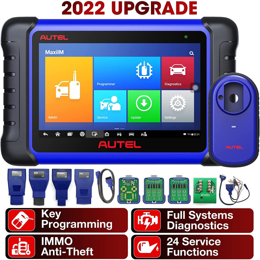 Autel IM508 MaxiM Key Fob Programming Tool Car Diagnostic Scan Tool with XP200,0E-Level All-
System Diagnosis