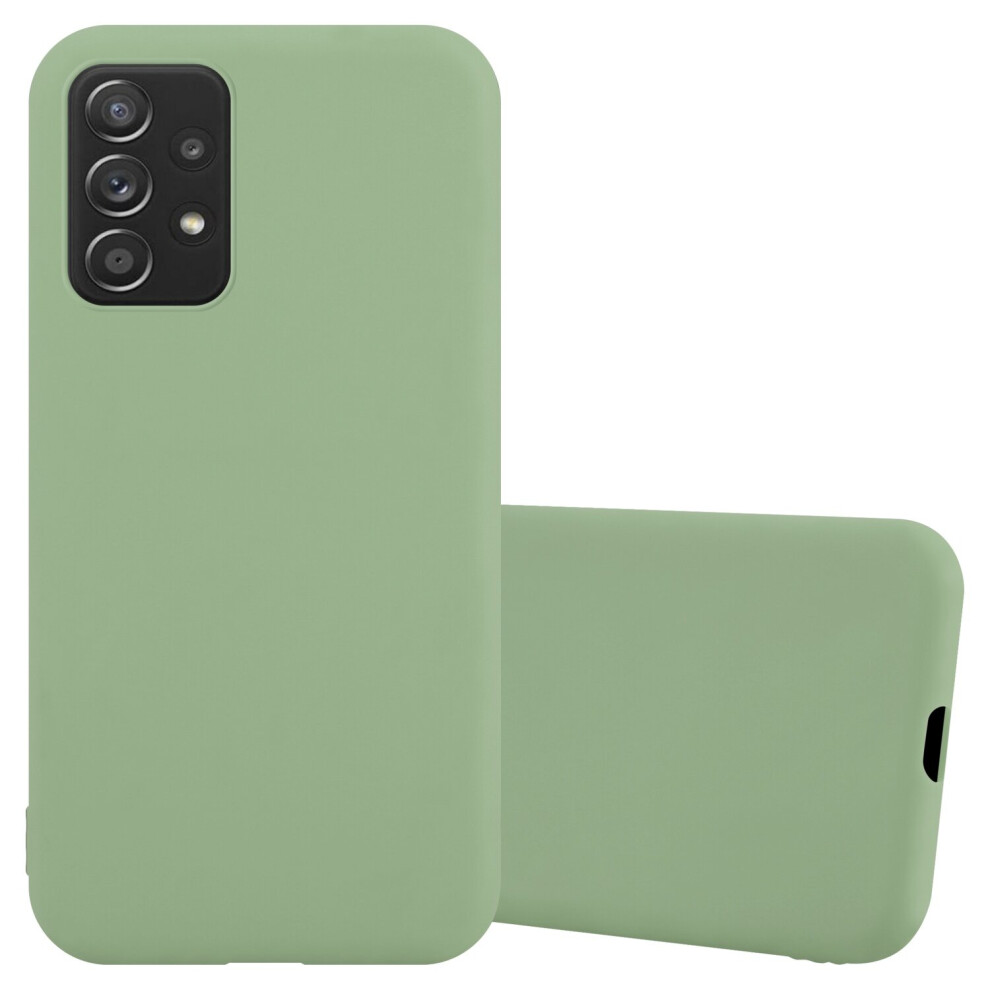 (Green) Cadorabo Case for Samsung Galaxy A52 (4G / 5G) / A52s Cover Protection TPU Silicone Gel Back case Candy Design