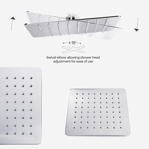 NES Home Lotus Ceiling Rainfall Shower Head with Concealed Thermostatic Control 1