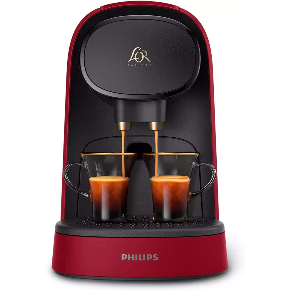 Philips L'Or Barista red Automatic double loading capsule coffee machine