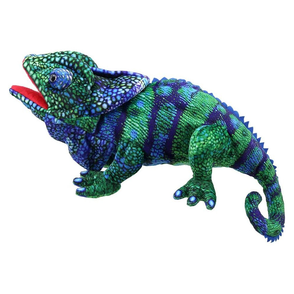 The Puppet Company Blue/Green Puppet Co Creatures Chameleon (-Green) Hand Puppet Large