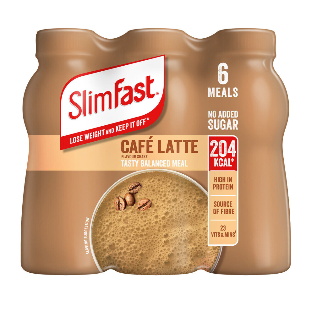 SlimFast Milkshake CafÃ© Latte 325ml x 6