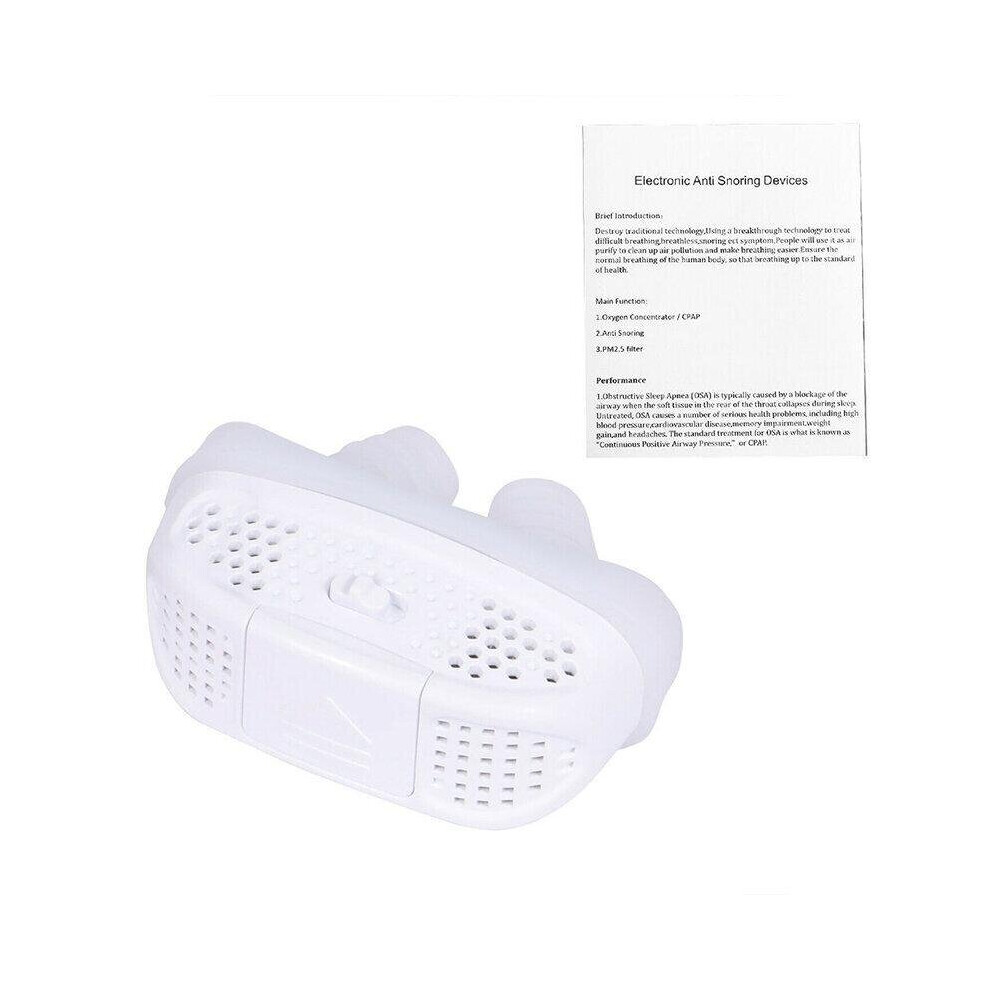 Greenzech White (White) Electric Anti Snore Device Nasal Dilator For Sleep Stop Snoring Aid Stopper Air Purifier