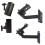 (Black) Wall Mount Speaker Holder Wall Bracket Mount Ceiling Rotating Bracket Holder 6