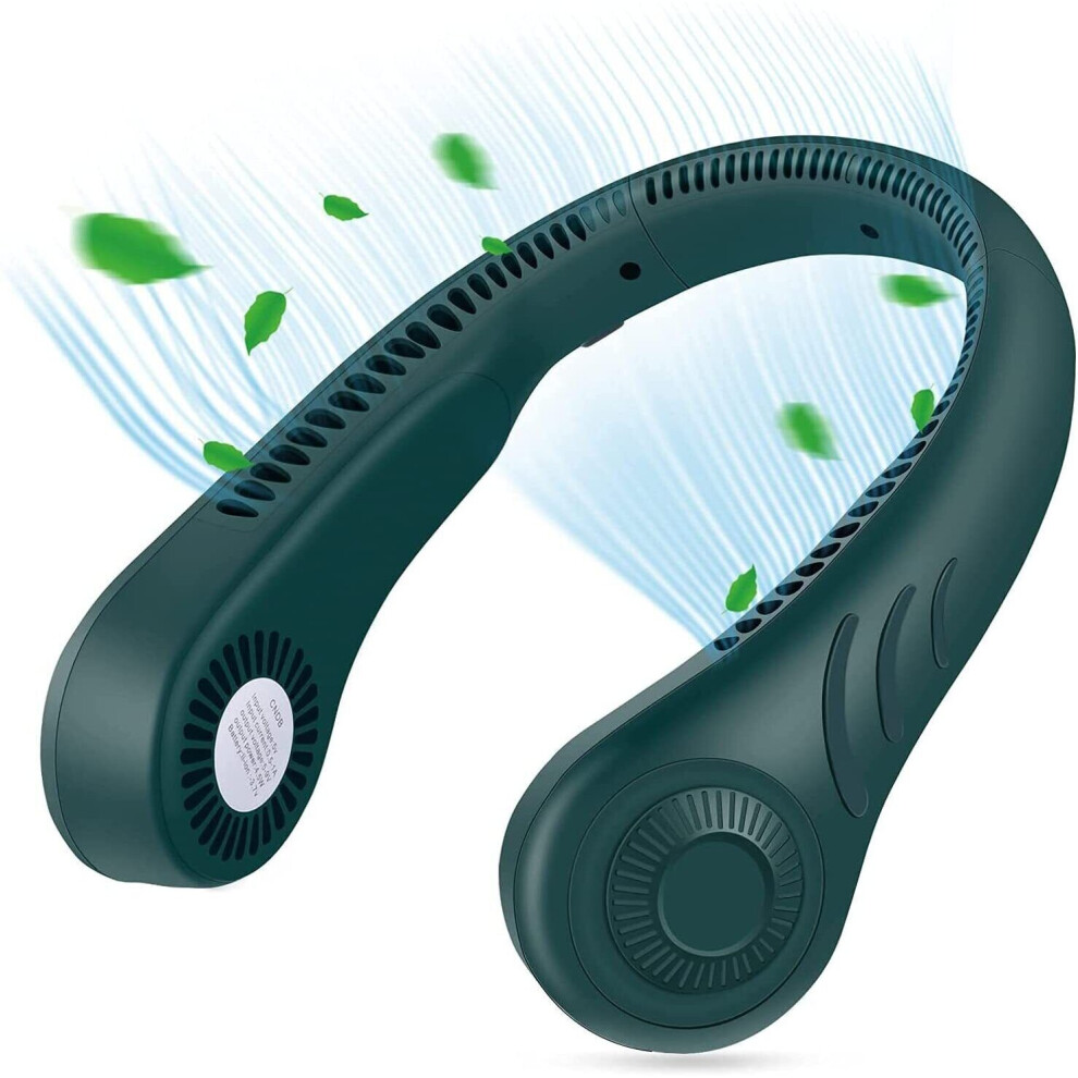 Portable Bladeless Cooling Fan Neck Fan Green-image-OPC-P9NHDJH-NEW