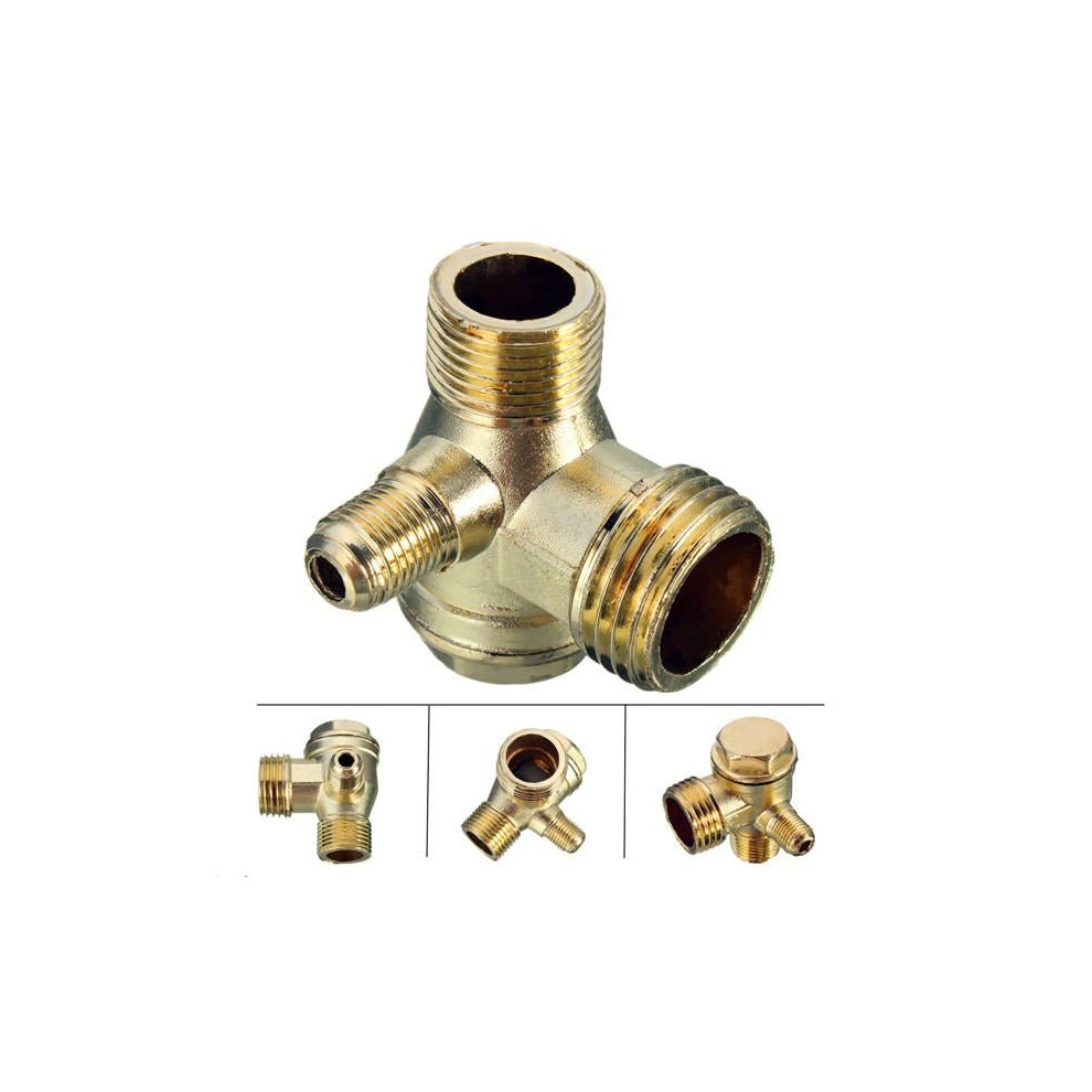 90 Degree Brass Copper Male Threaded Check Valve Connector Tool for Air Compressor