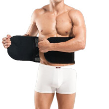 (Black, L) Adjustable High Elastic Abdomen Gurgling Tummy Tuck Belt