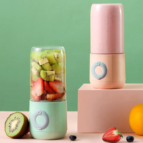 (Green) Rechargeable Handheld Portable Blender and Juicer 1