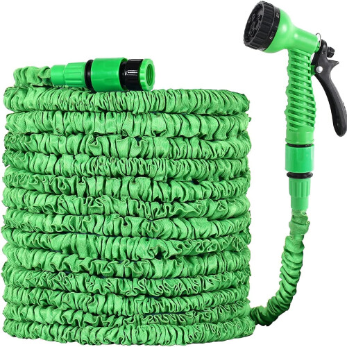 10M Expandable Garden Hose Pipe Spray Gun Flexible Expanding Pipes