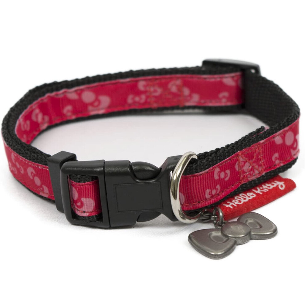 Hello Kitty Dog Collar Adjustable Nylon Collar Safety Buckle 40-56cm