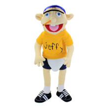 60cm Jeffied Boy Hand Puppet Children Soft Doll Funny Party Props  Plush Toys