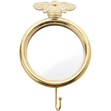 Vintage Homeware Gold BumbleBee Round Wall Hanging Hook Mirror
