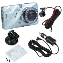 4" HD 1080P Car Dash Cam, Dual Lens Front and Rear Camera Recorder