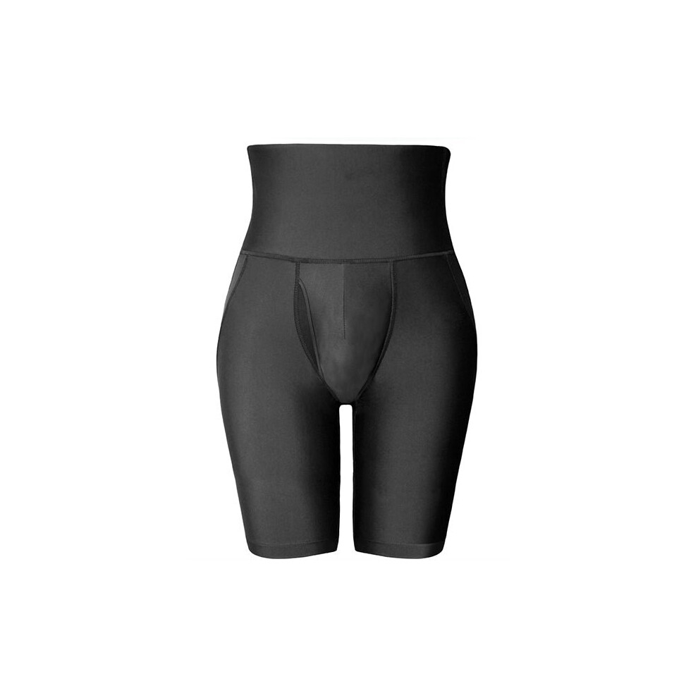 (2XL) Mens Separated Pouch Compressive Shapewear Boxer Underwear