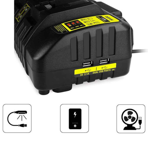 Για DeWalt DCB104 18v 54v Flexvolt XR Φορτιστής γρήγορης μπαταρίας Li-ion τεσσάρων θυρών 2
